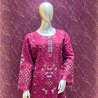 Elegant Maroon Georgette Pant Style Set - Master