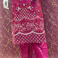 Elegant Maroon Georgette Pant Style Set - Master