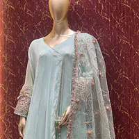 KhudaBaksh Light Blue Angrakha Set - Master
