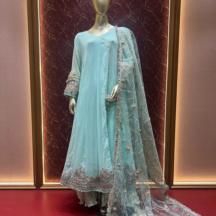 KhudaBaksh Light Blue Angrakha Set - Master