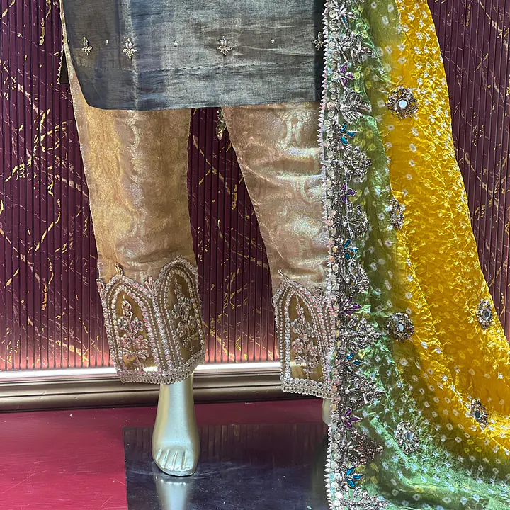 Khudabaksh Dark Mehendi Green Straight Shirt Pant Set - Master