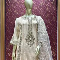 Khudabaksh Signature Palazzo Set - Color: Pink, Size: XL