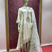 Khudabaksh Signature Palazzo Set - Color: Pink, Size: XL