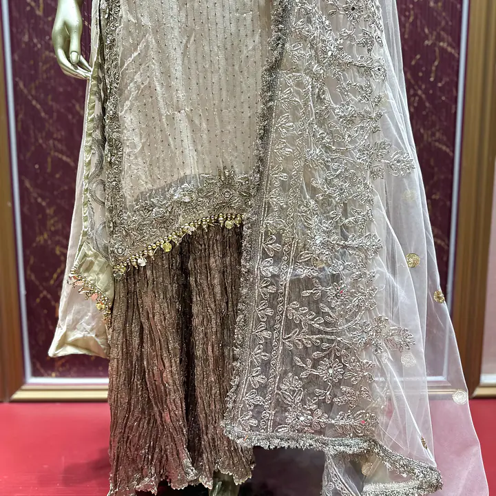 Khudabaksh Signature Palazzo Set - Color: Pink, Size: XL