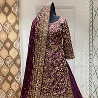 Regal Threads – Handcrafted Farshi Sharara in Antique Zardozi - Master