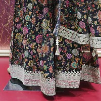 Black Embroidered Chinnon Set - Master