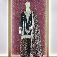 Black Royal Chinnon Gharara Set - Master