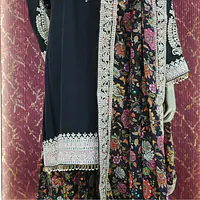 Black Royal Chinnon Gharara Set - Master