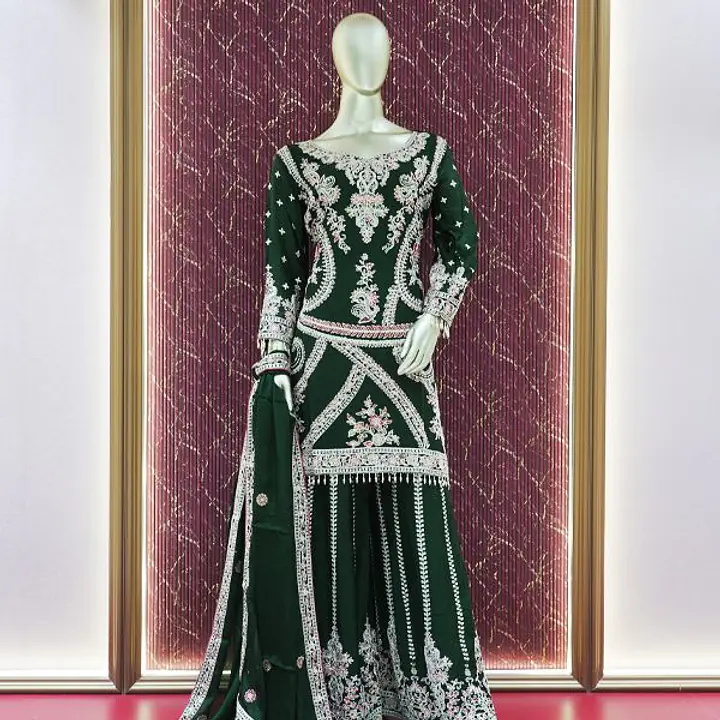 Dark Green  Chinon  Palazzo Set - Master