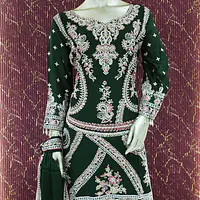 Dark Green  Chinon  Palazzo Set - Master