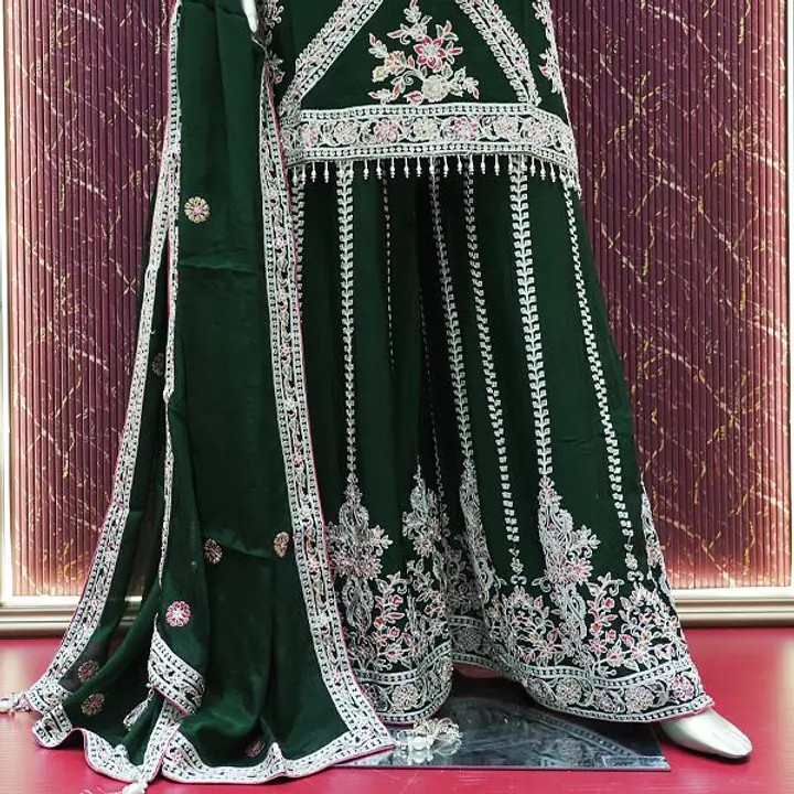 Dark Green  Chinon  Palazzo Set - Master