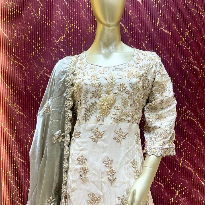 Ivory Tissue Frock Set - Master