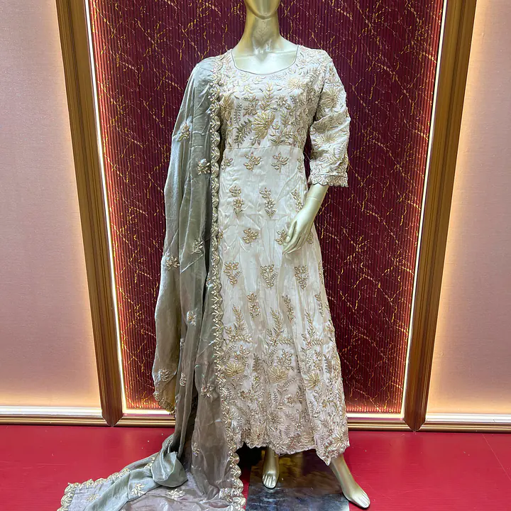 Ivory Tissue Frock Set - Master