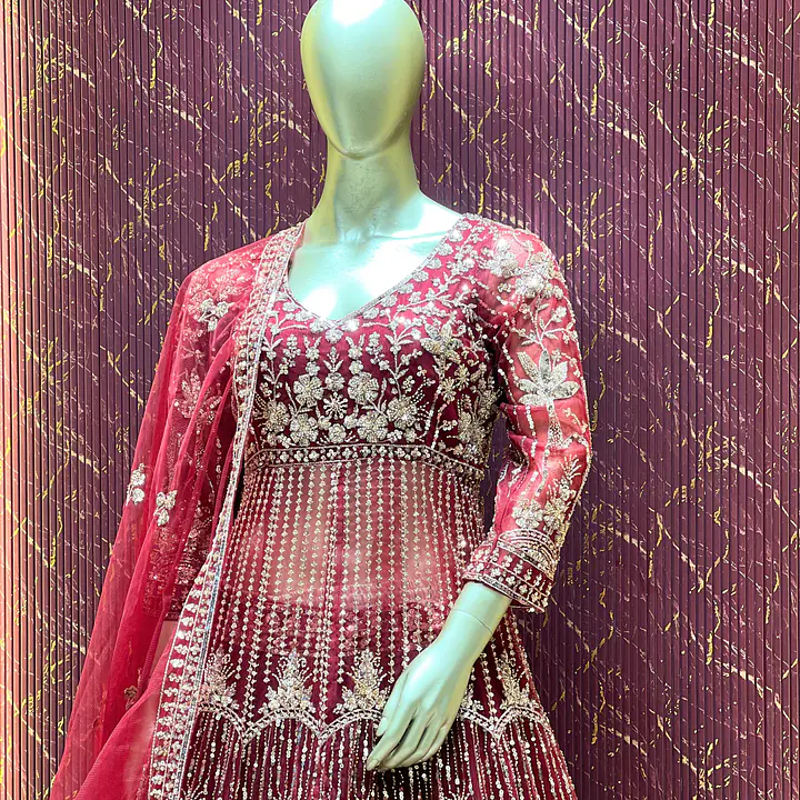 Maroon Indo Western  Set - Master